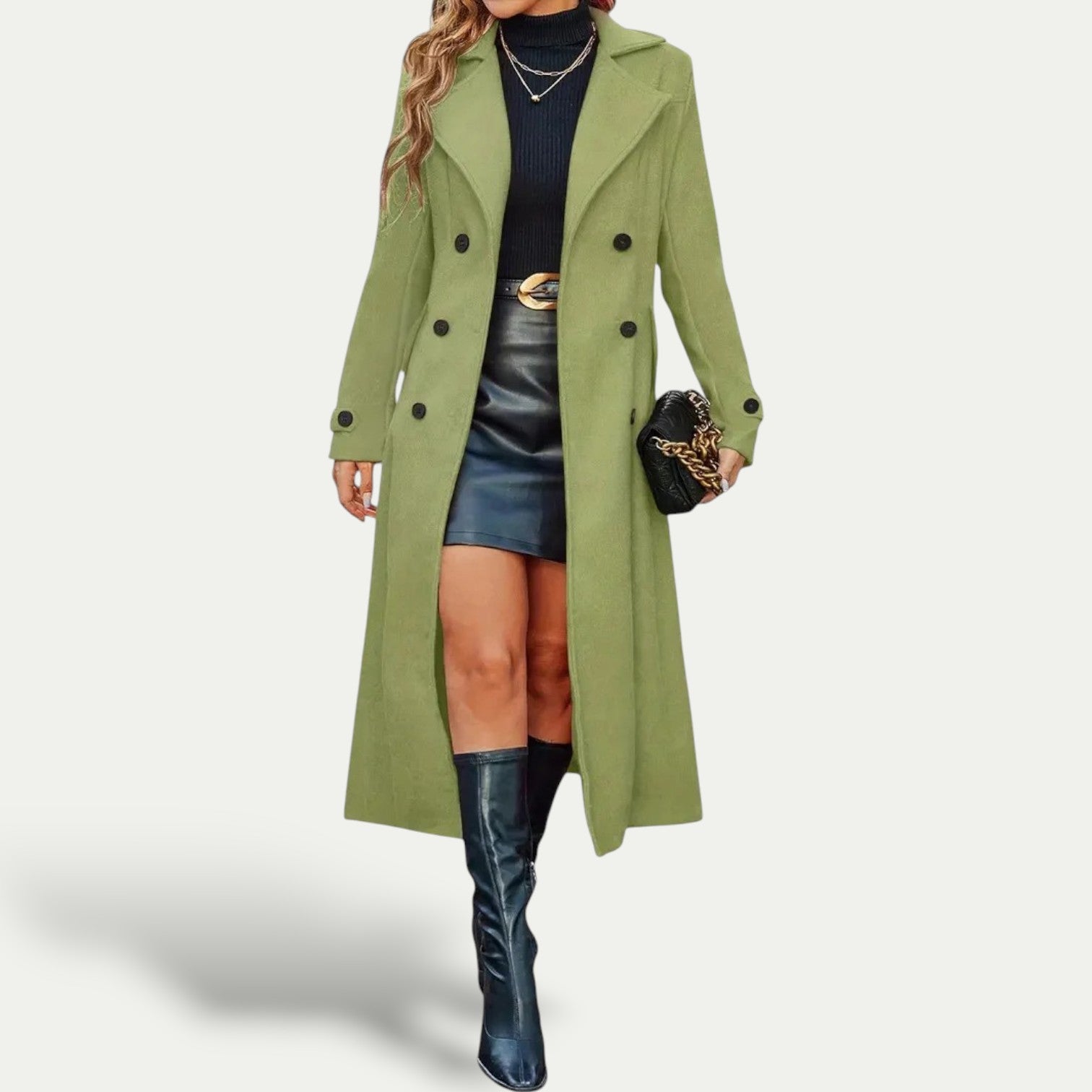 Anna-Berg | Double-Breasted Longline Coat