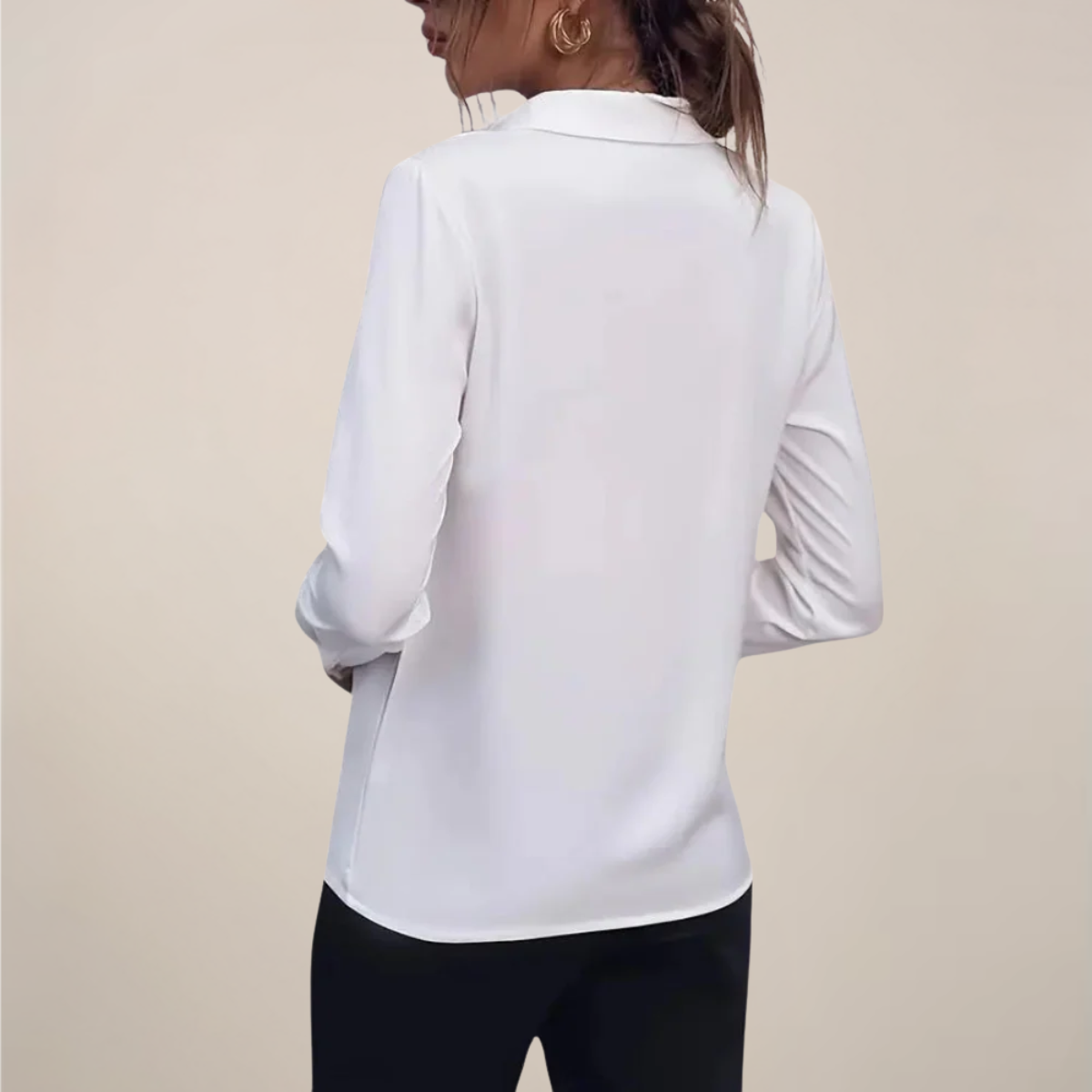 Anna-Berg | Long Sleeve Blouse - Plain Colours