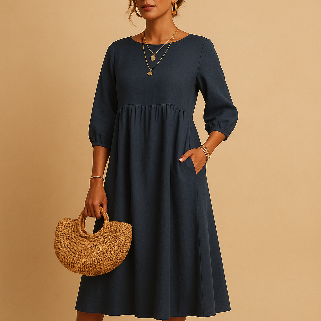 Anna-Berg | Midi Summer Dress - Lightweight, Versatile Fit