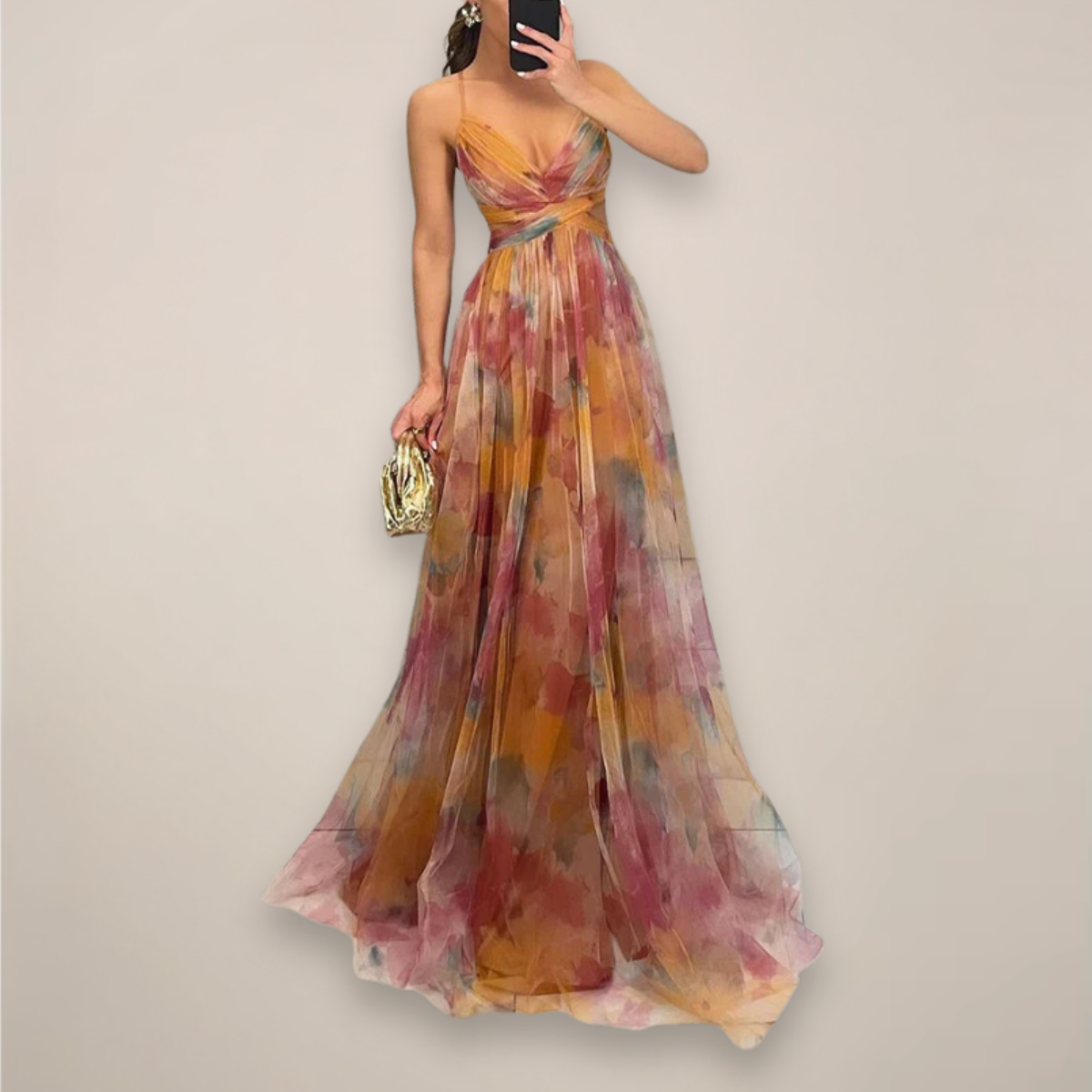 Anna-Berg | Maxi Dress – Lightweight Fabric – Adjustable Back Tie