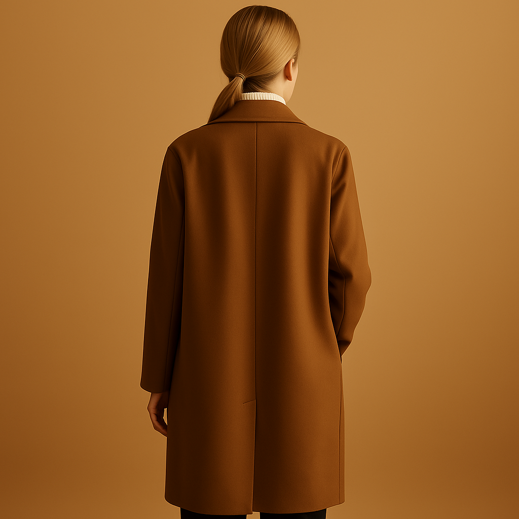 Anna-Berg | Long Double-Breasted Coat - Relaxed Tailored Fit, Warm Lining