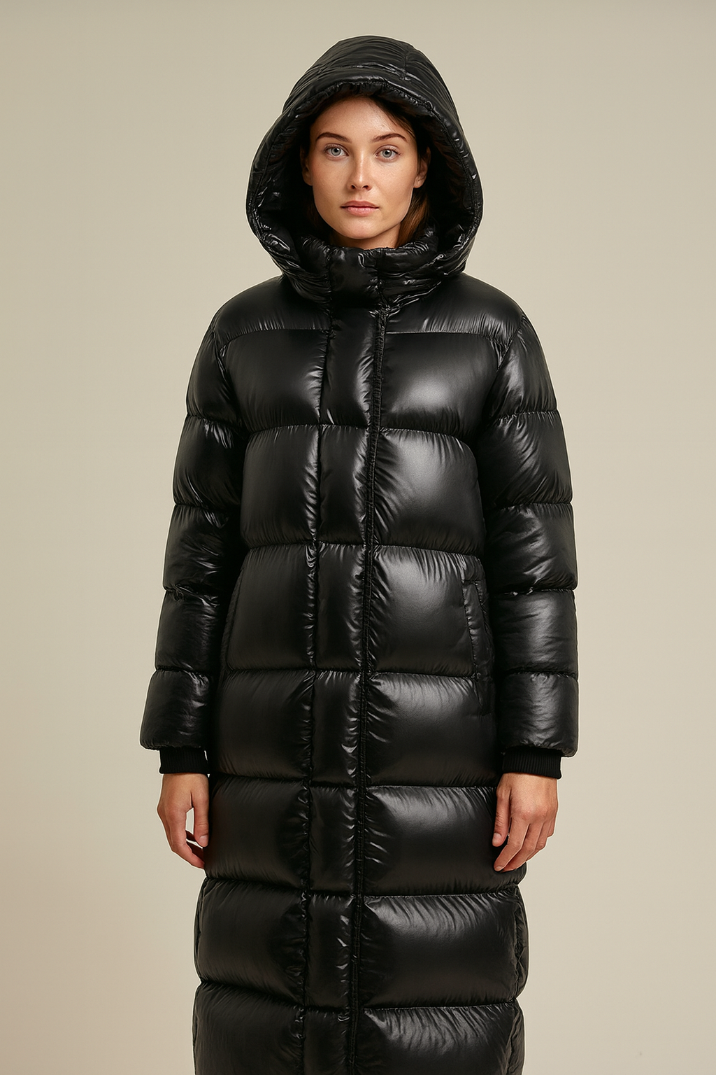 Anna-Berg | Long Puffer Coat, Quilted, Maxi