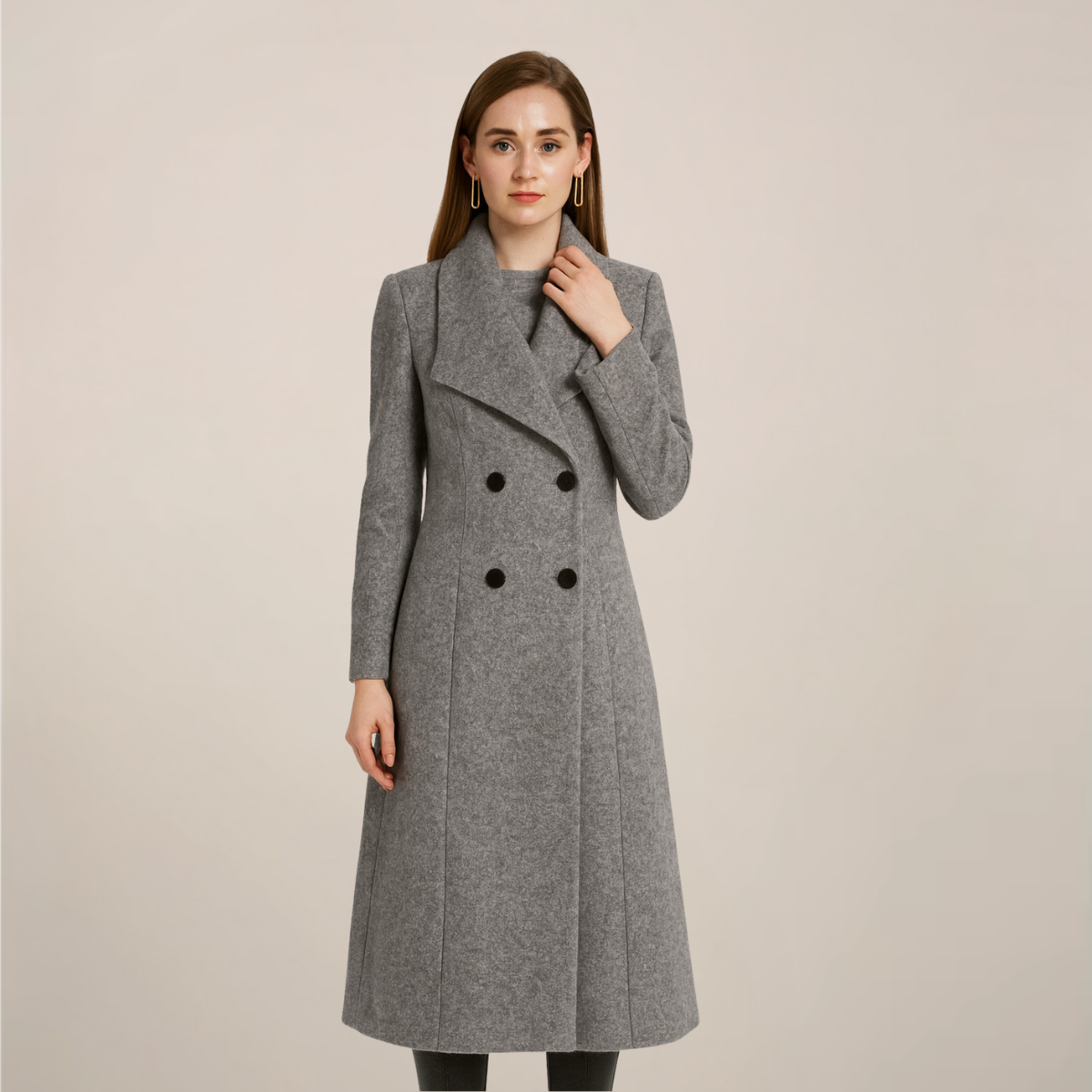 Anna-Berg | Trench Coat - Tailored, Double-Breasted, Defined Waist