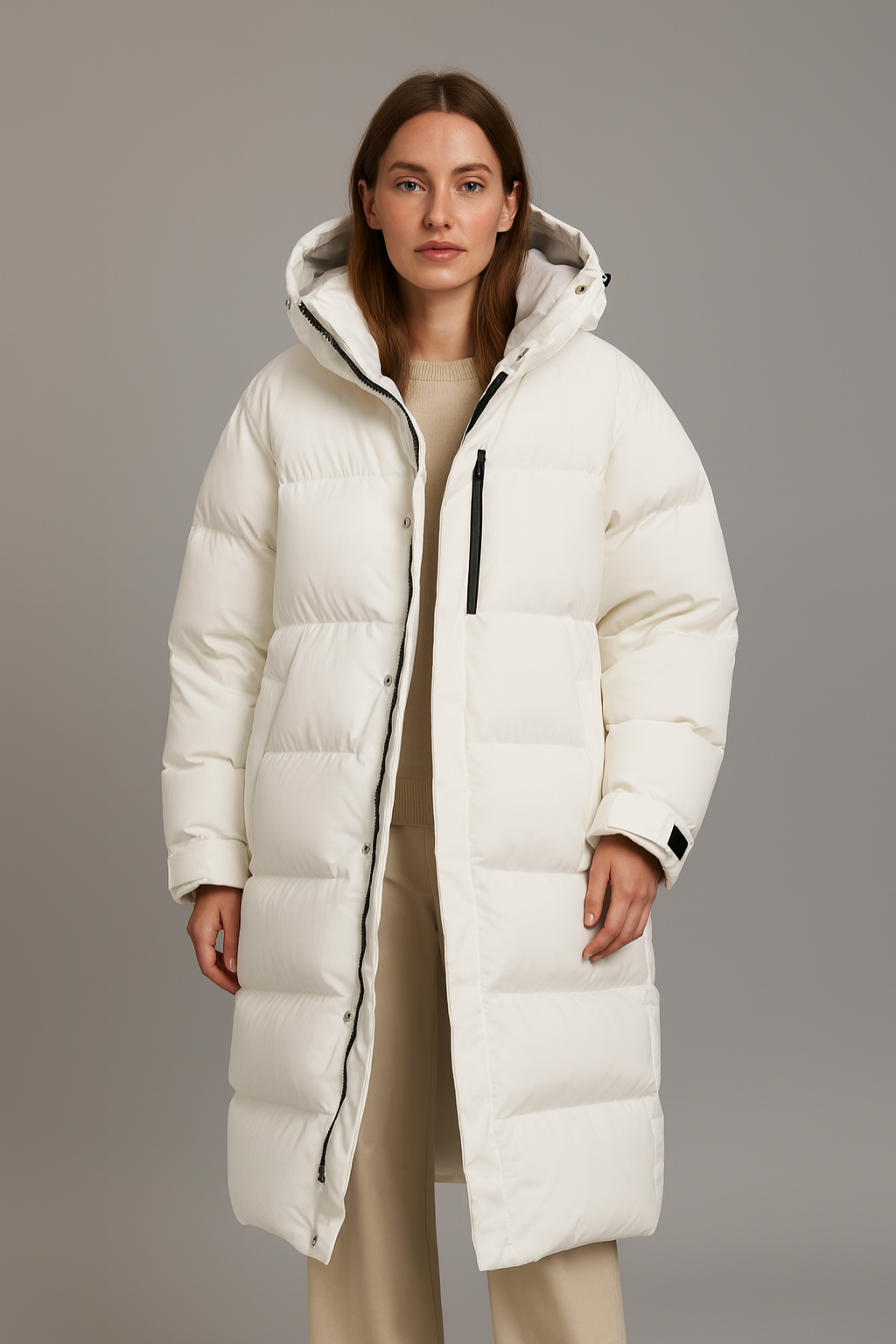 Anna-Berg | Longline Puffer Coat - Hooded, Ultra-Warm