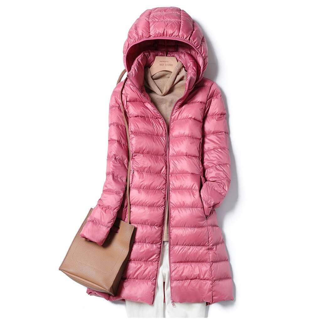 Anna-Berg | Longline Puffer Jacket - Hooded, Lightweight, Quilted