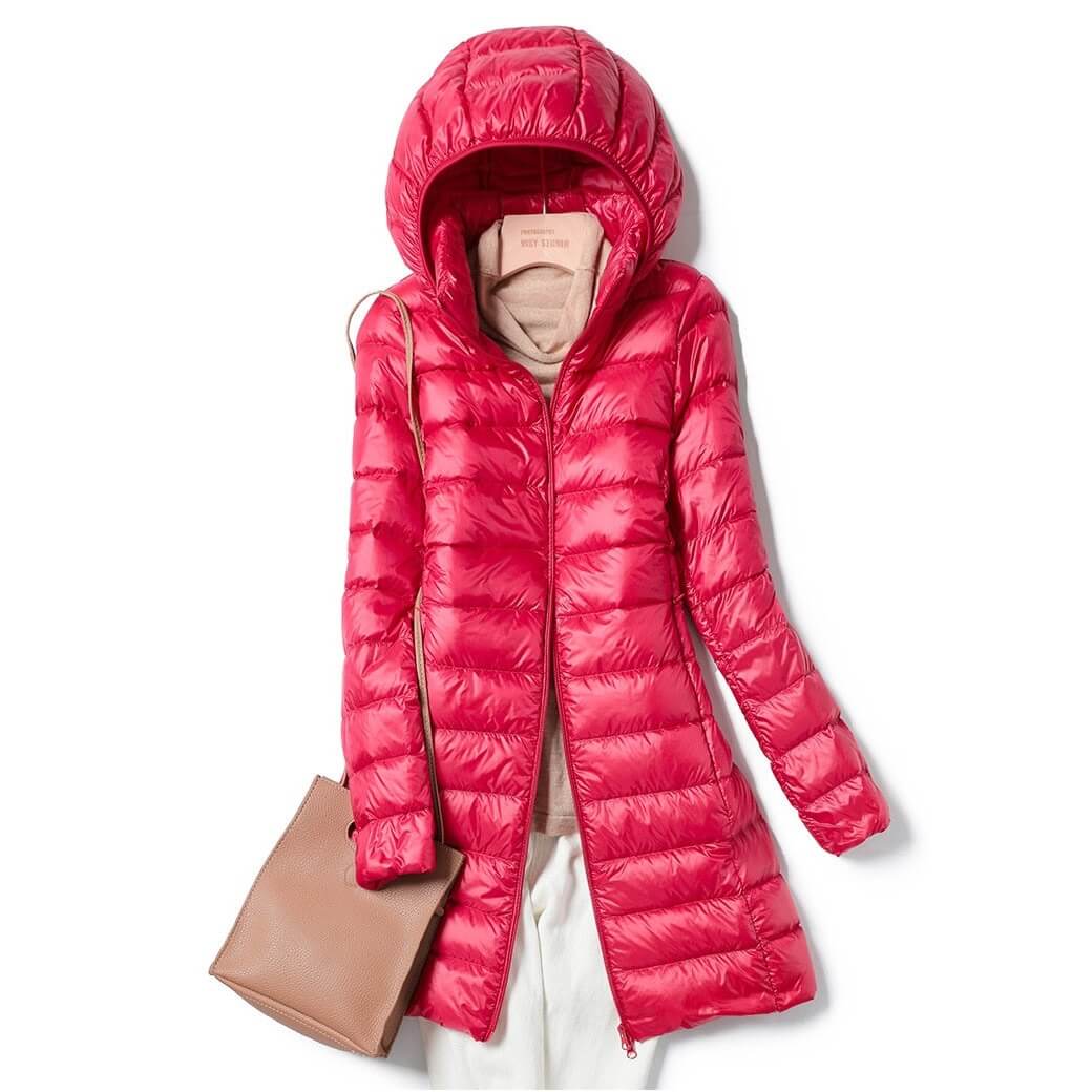 Anna-Berg | Longline Puffer Jacket - Hooded, Lightweight, Quilted