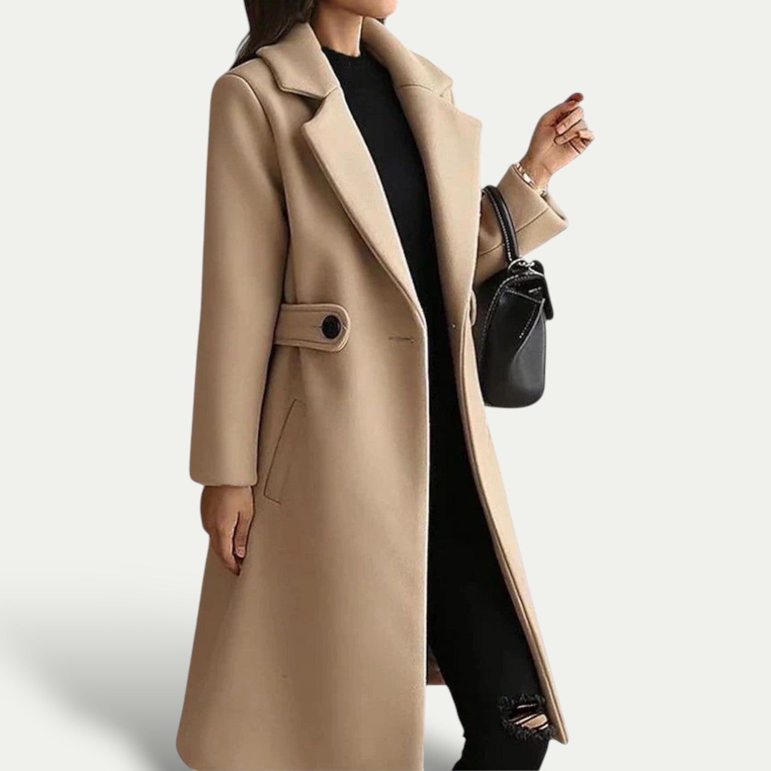 Anna-Berg | Maxi Coat, Single-Breasted, Wide Lapels