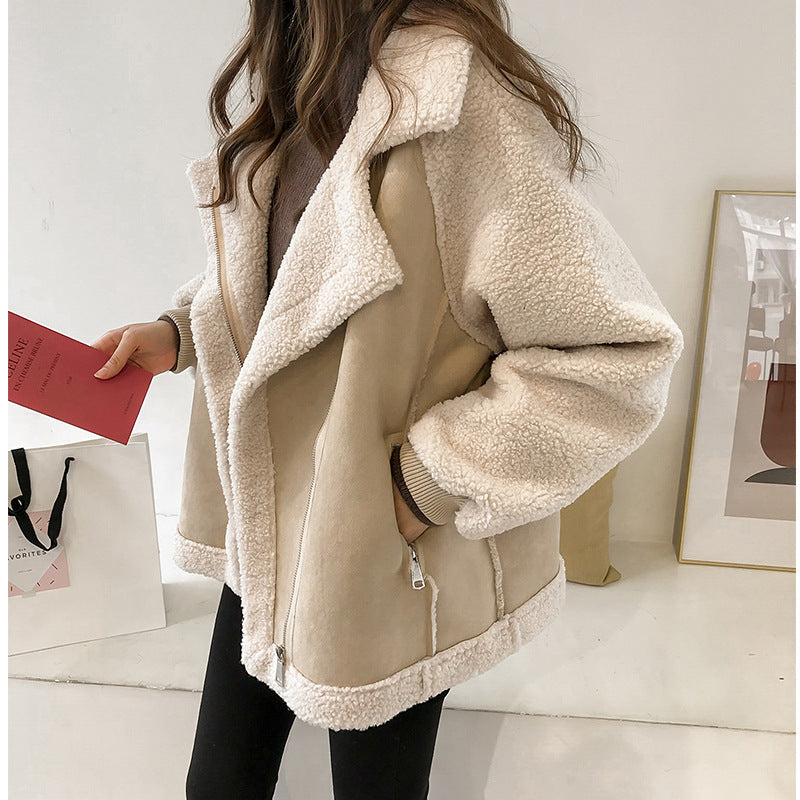 Anna-Berg | Oversized Suede Zip Jacket