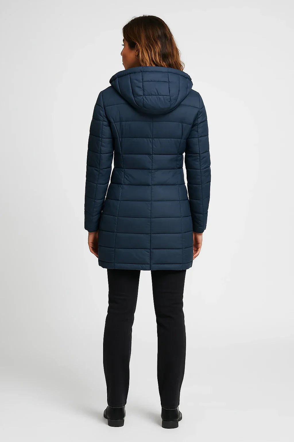 Anna-Berg | Quilted Puffer Hooded Coat - Mid-Length
