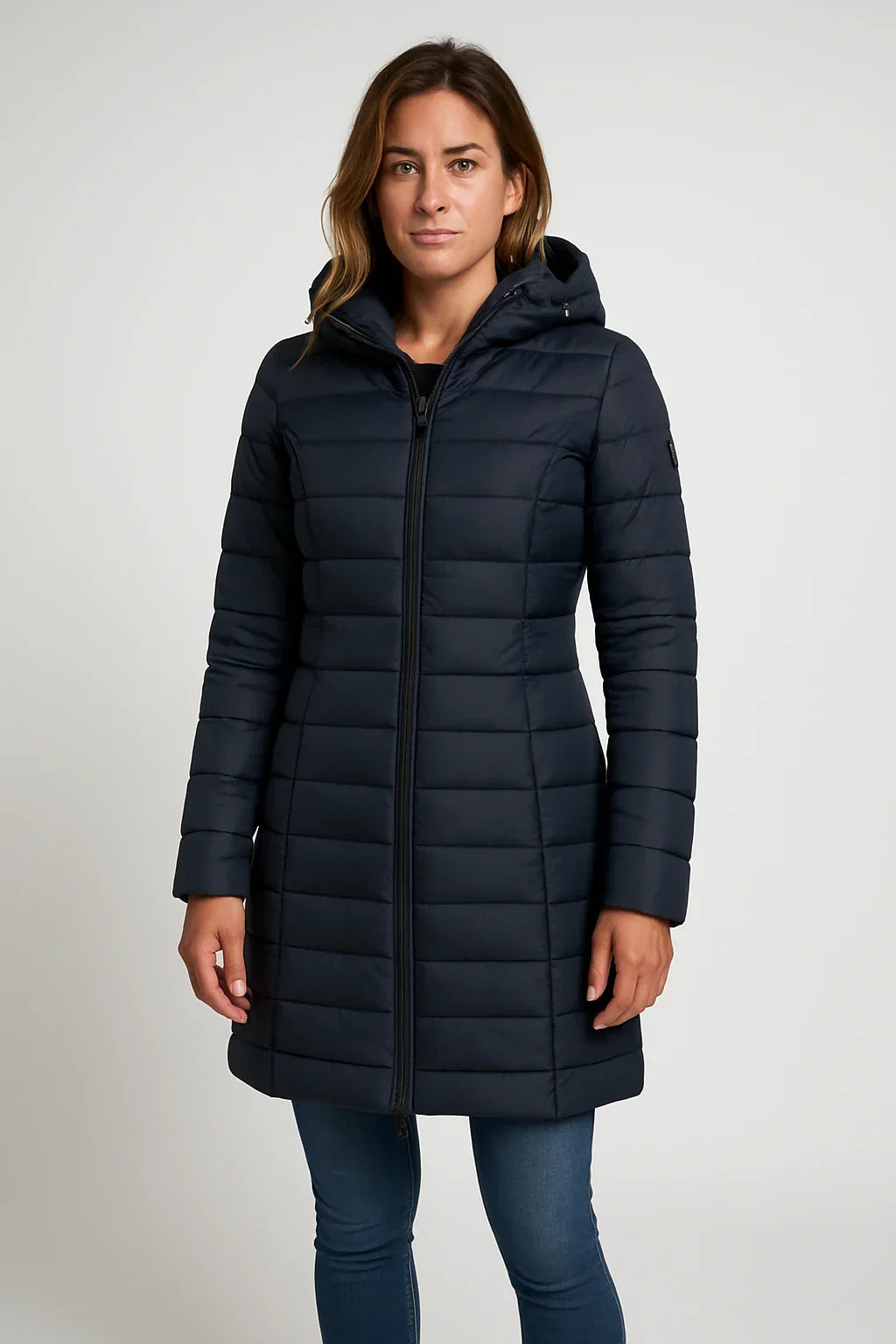 Anna-Berg | Quilted Puffer Hooded Coat - Mid-Length