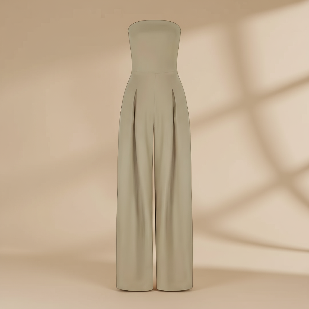Anna-Berg | Strapless Wide-Leg Jumpsuit