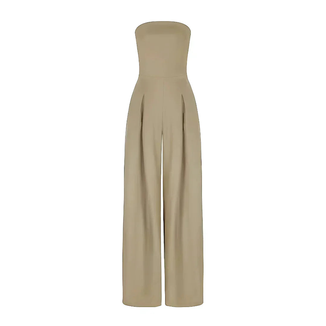 Anna-Berg | Tube Jumpsuit, Waist Sculpting Corset Effect, Slim Fit