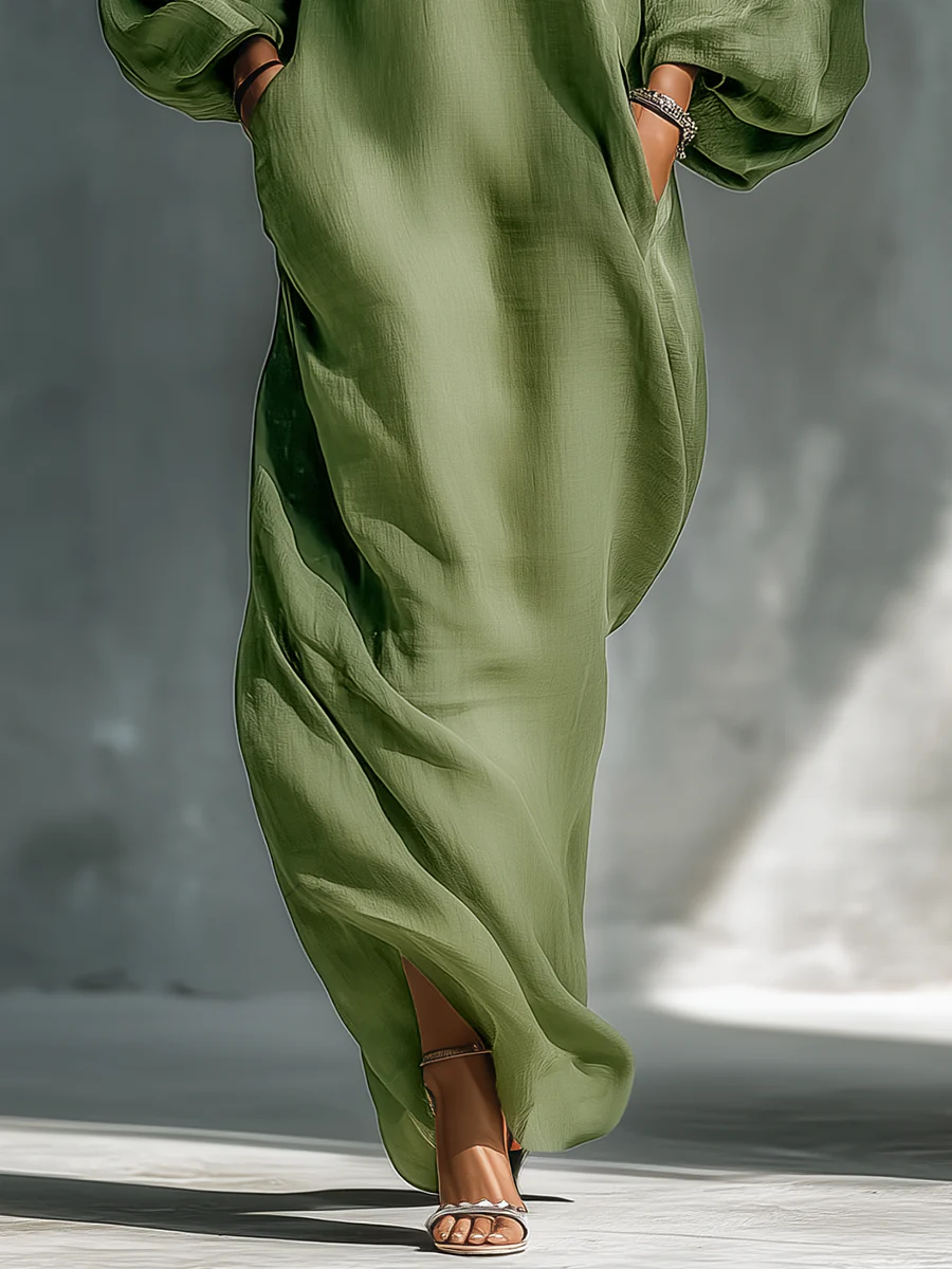 Anna-Berg | Feminine Green Off-Shoulder Maxi Dress Made to Turn Heads