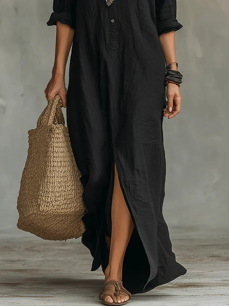 Anna-Berg | Effortless Maxi Dress With Flattering Silhouette Versatile For Everyday
