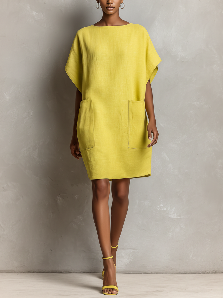 Anna-Berg | Yellow Linen Dress