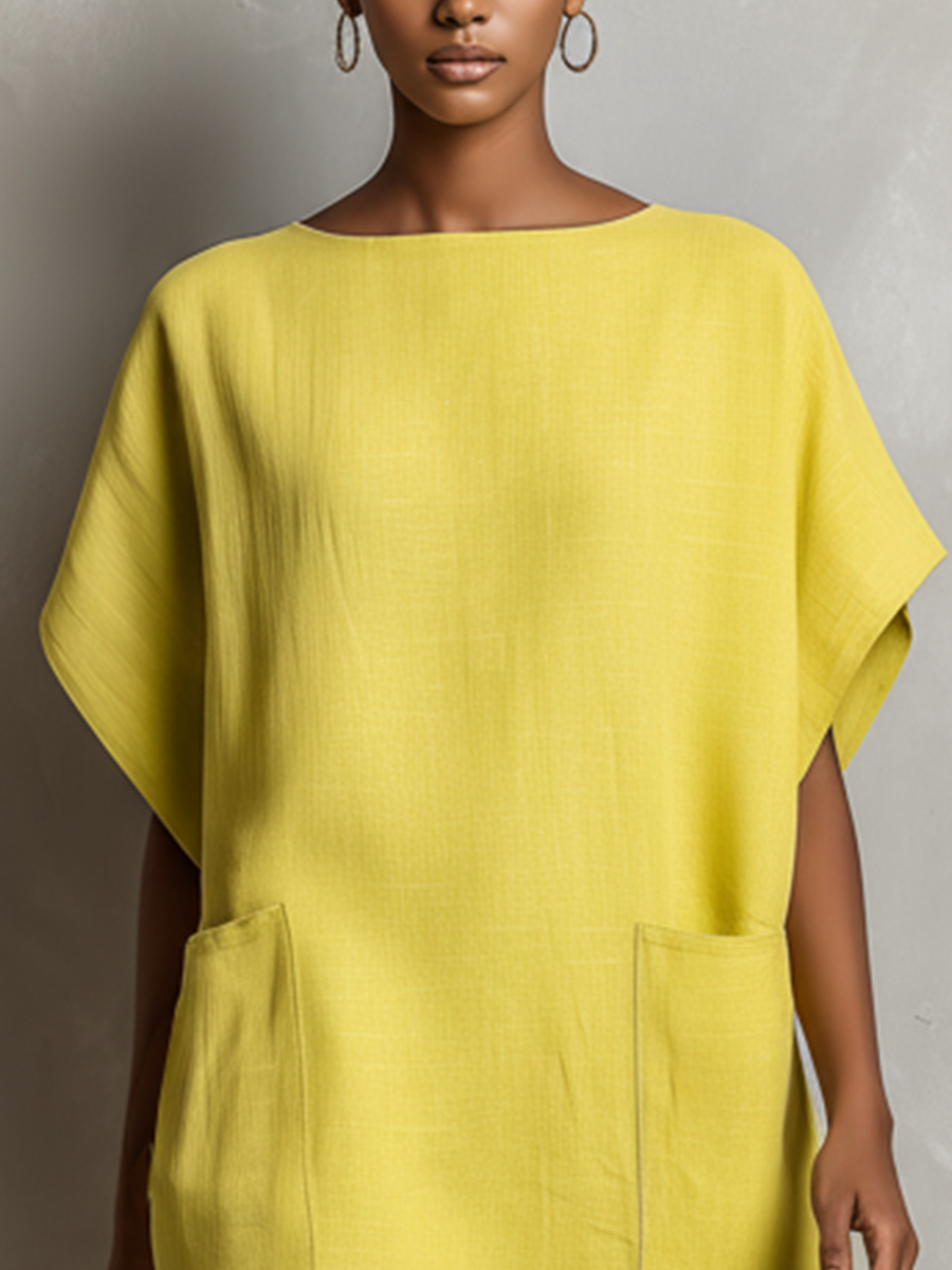 Anna-Berg | Yellow Linen Dress