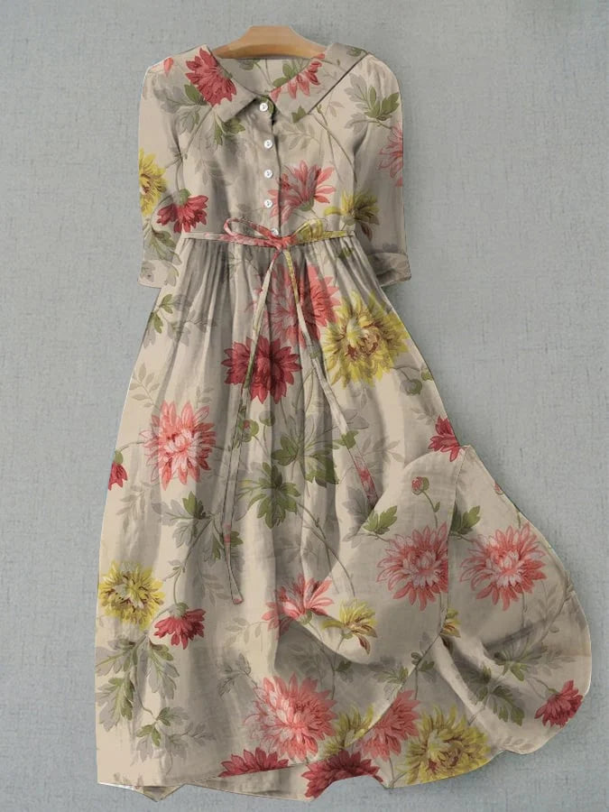 Anna-Berg | Sophisticated Delicate Dress With Wildflowers
