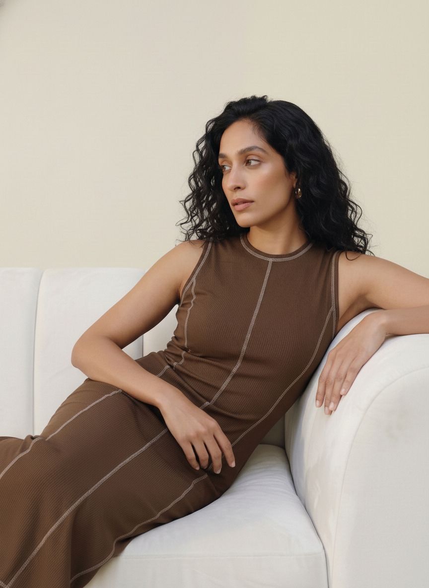 Anna-Berg | Sleeveless Maxi Knit Dress