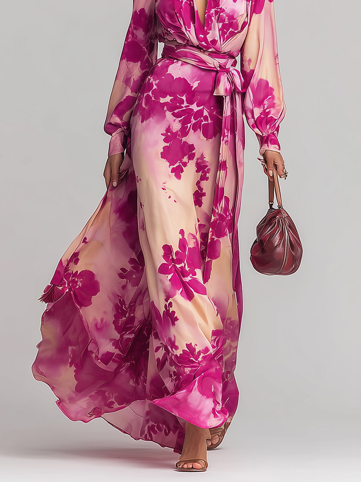 Anna-Berg | Red V-Neck Dress