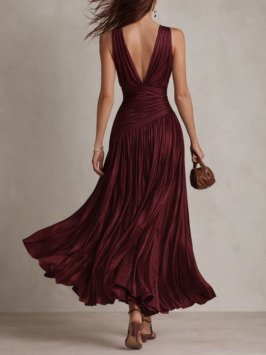 Anna-Berg | Satin Striped Evening Dress