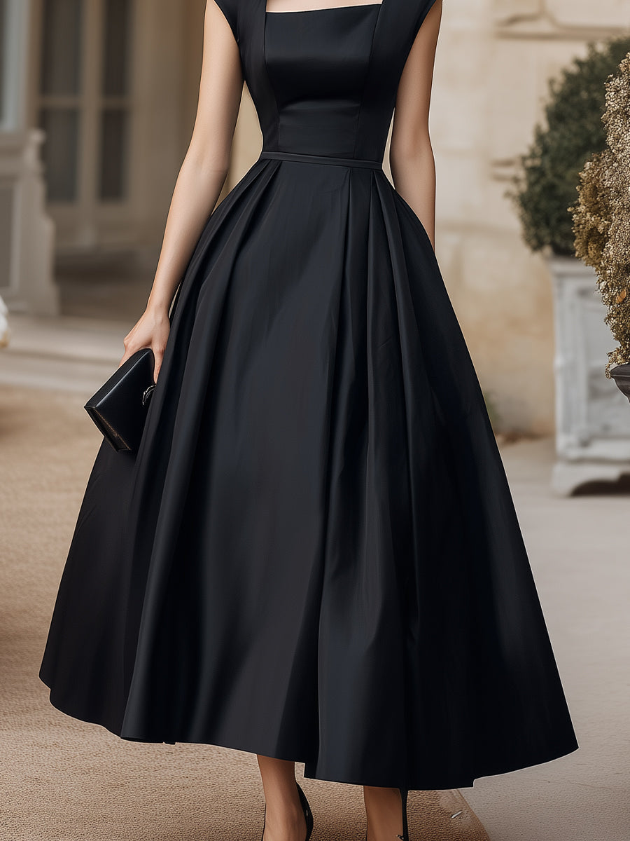 Anna-Berg | Square Neck Structured Dress