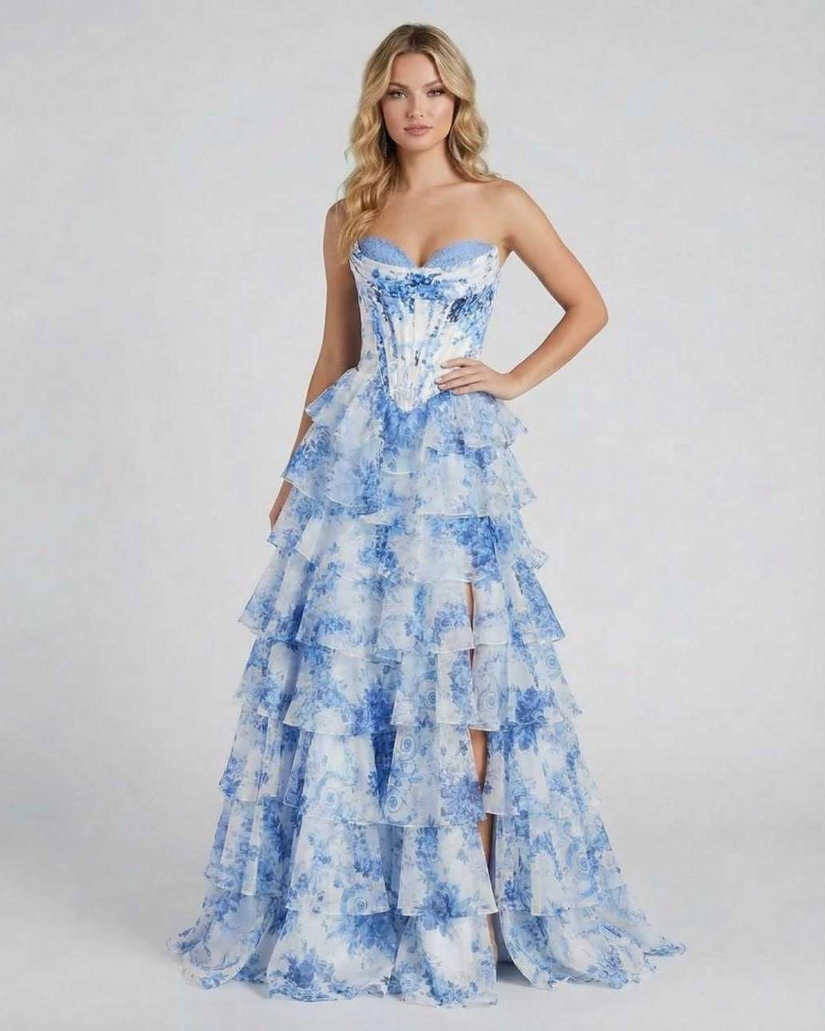 Anna-Berg | Chiffon Strapless Corset Dress