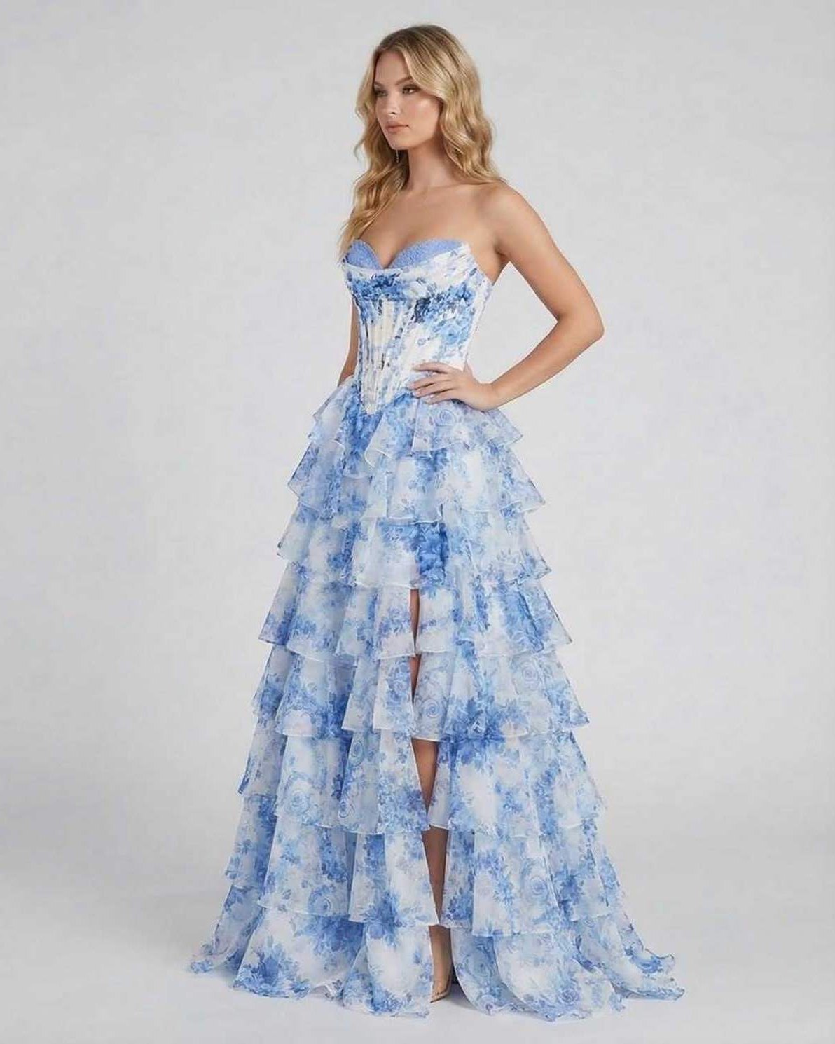 Anna-Berg | Chiffon Strapless Corset Dress
