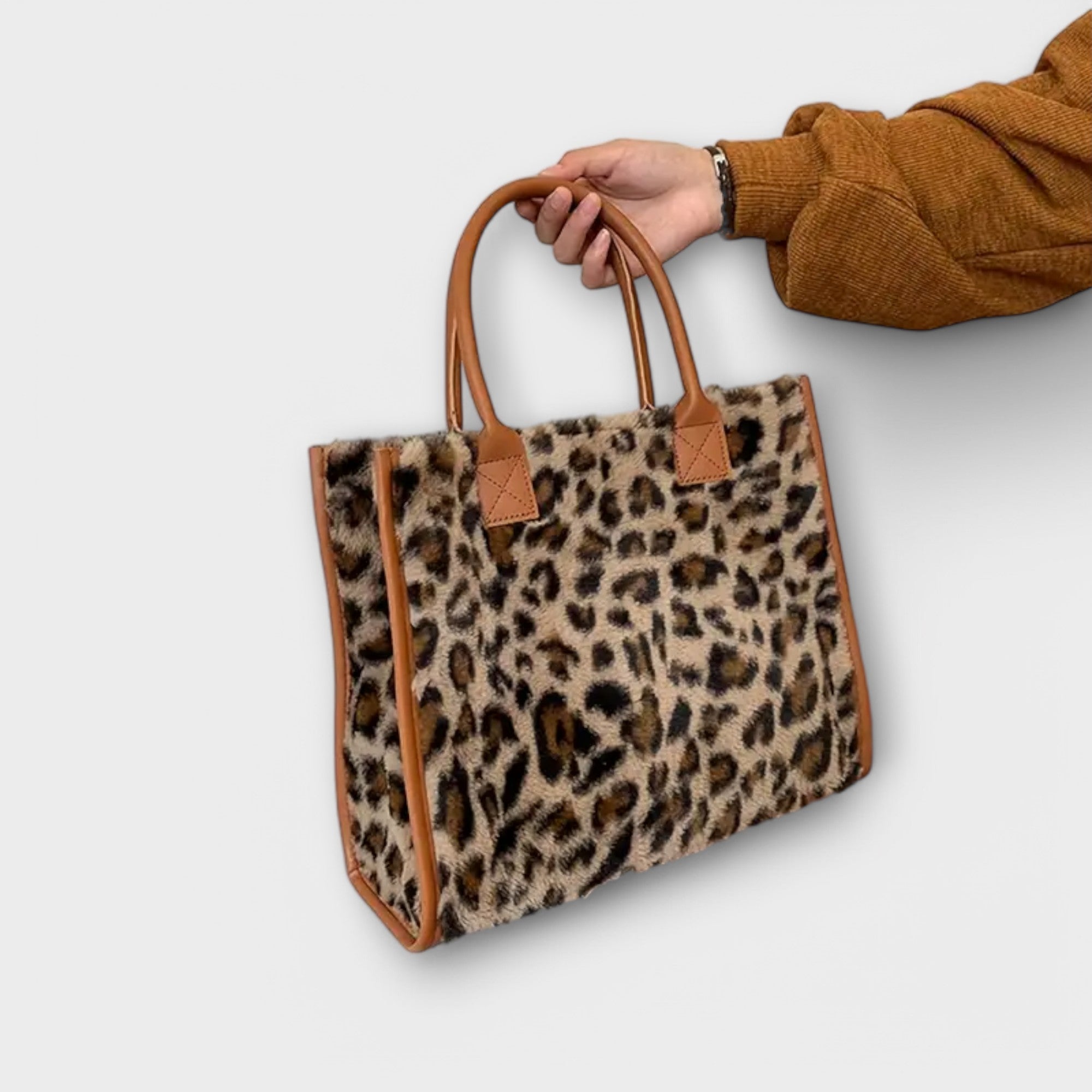 Anna-Berg | Tote - Plush, Leopard Print