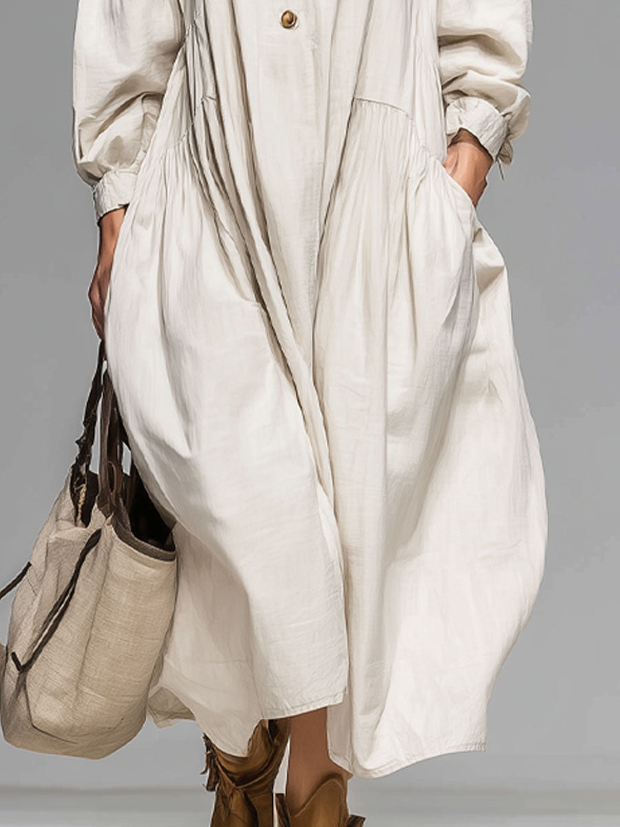 Anna-Berg | Cotton Button-Front Dress