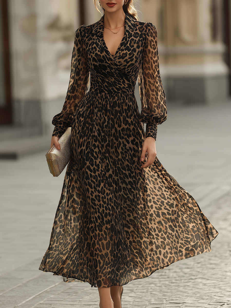 Anna-Berg | Leopard Print Wrap Dress