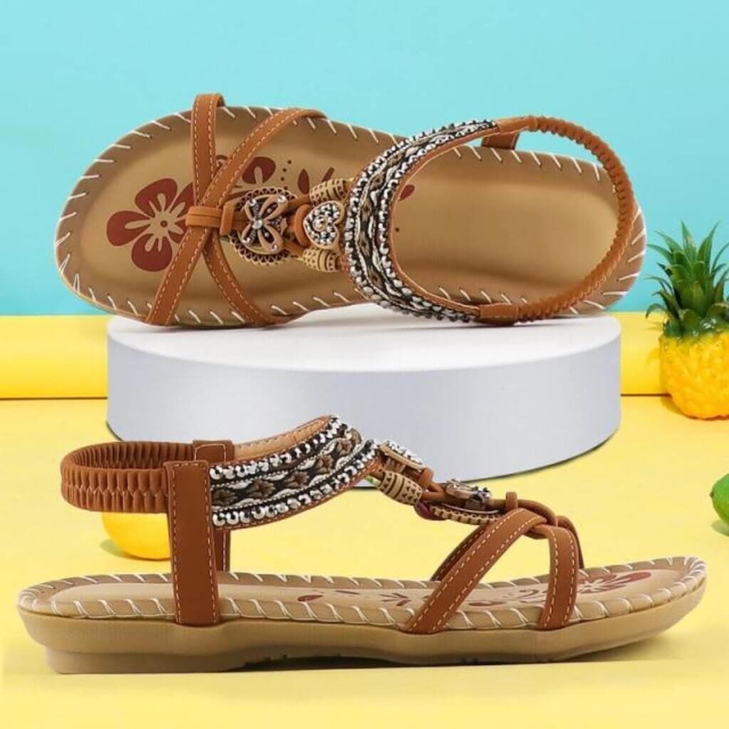 Anna-Berg | Romantic Platform Cushioned Sandals for a Polished Look