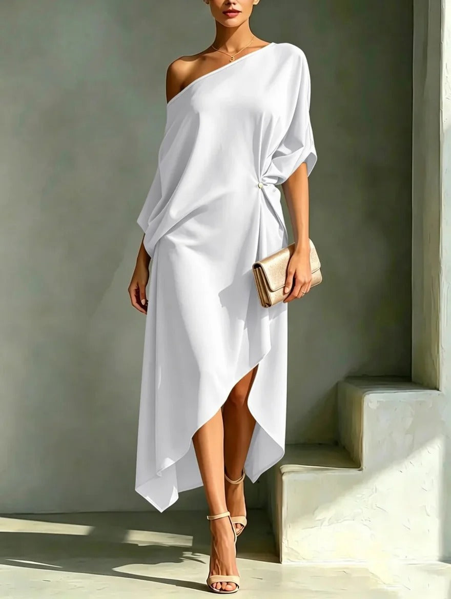Anna-Berg | Elegant Asymmetrical Dress with a Timeless Finish