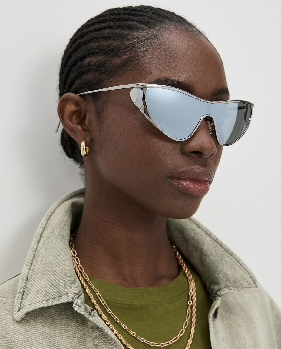 Anna-Berg | Gold Aviator Polarized Metal Frame Sunglasses