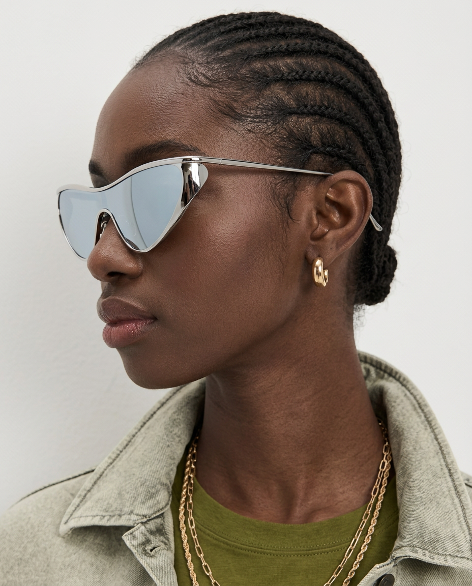 Anna-Berg | Gold Aviator Polarized Metal Frame Sunglasses