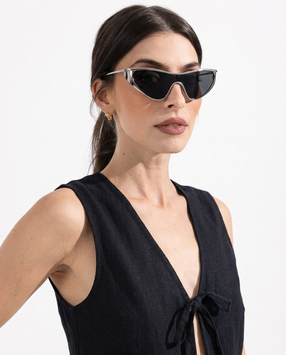Anna-Berg | Gold Aviator Polarized Metal Frame Sunglasses