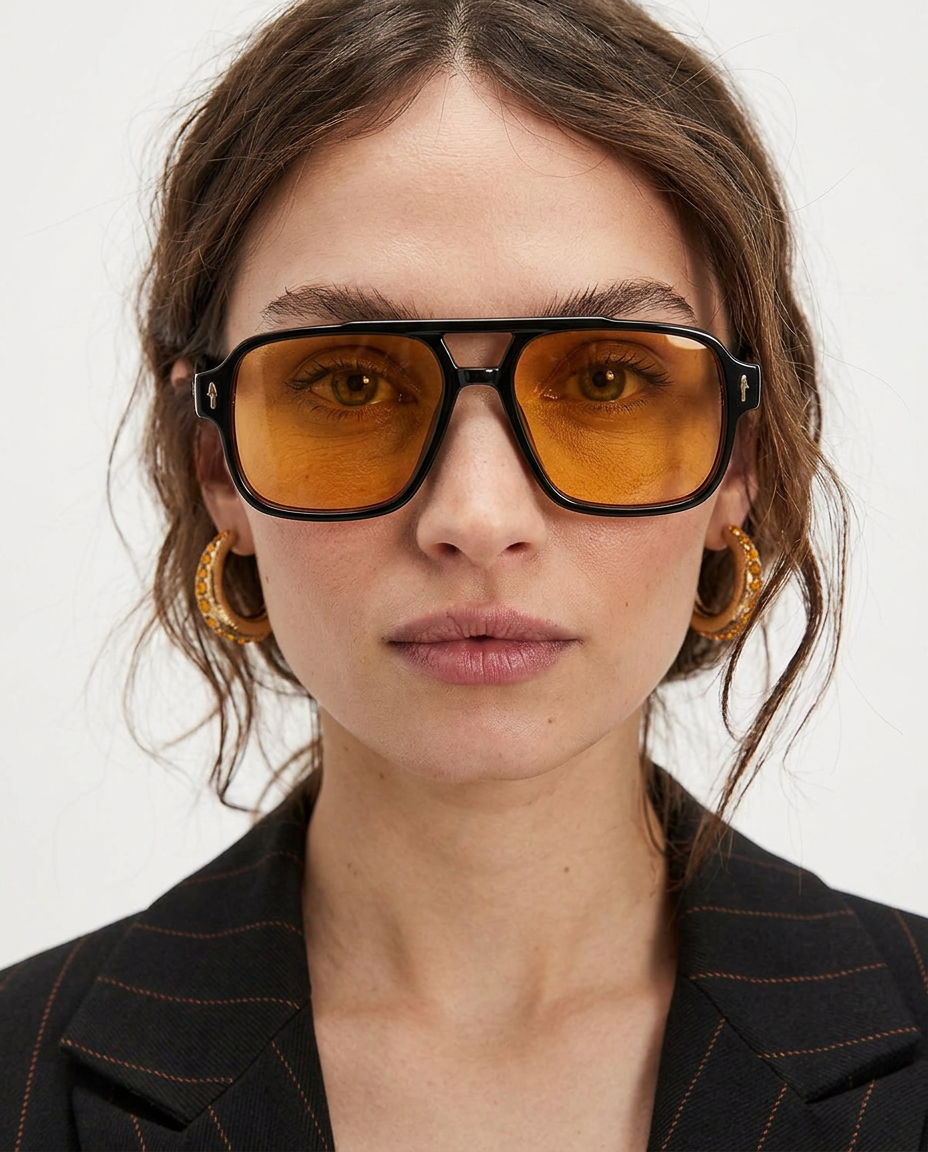 Anna-Berg | Black Square Acetate Frames