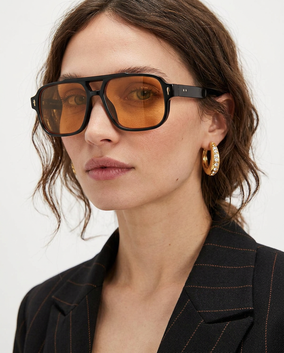 Anna-Berg | Black Square Acetate Frames