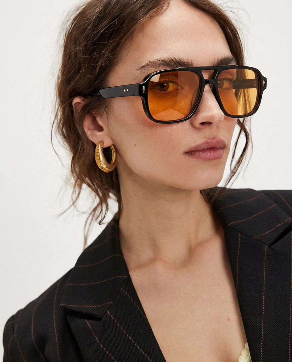 Anna-Berg | Black Square Acetate Frames