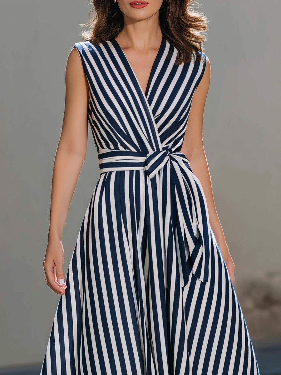 Anna-Berg | Sleeveless Wrap-Style Dress
