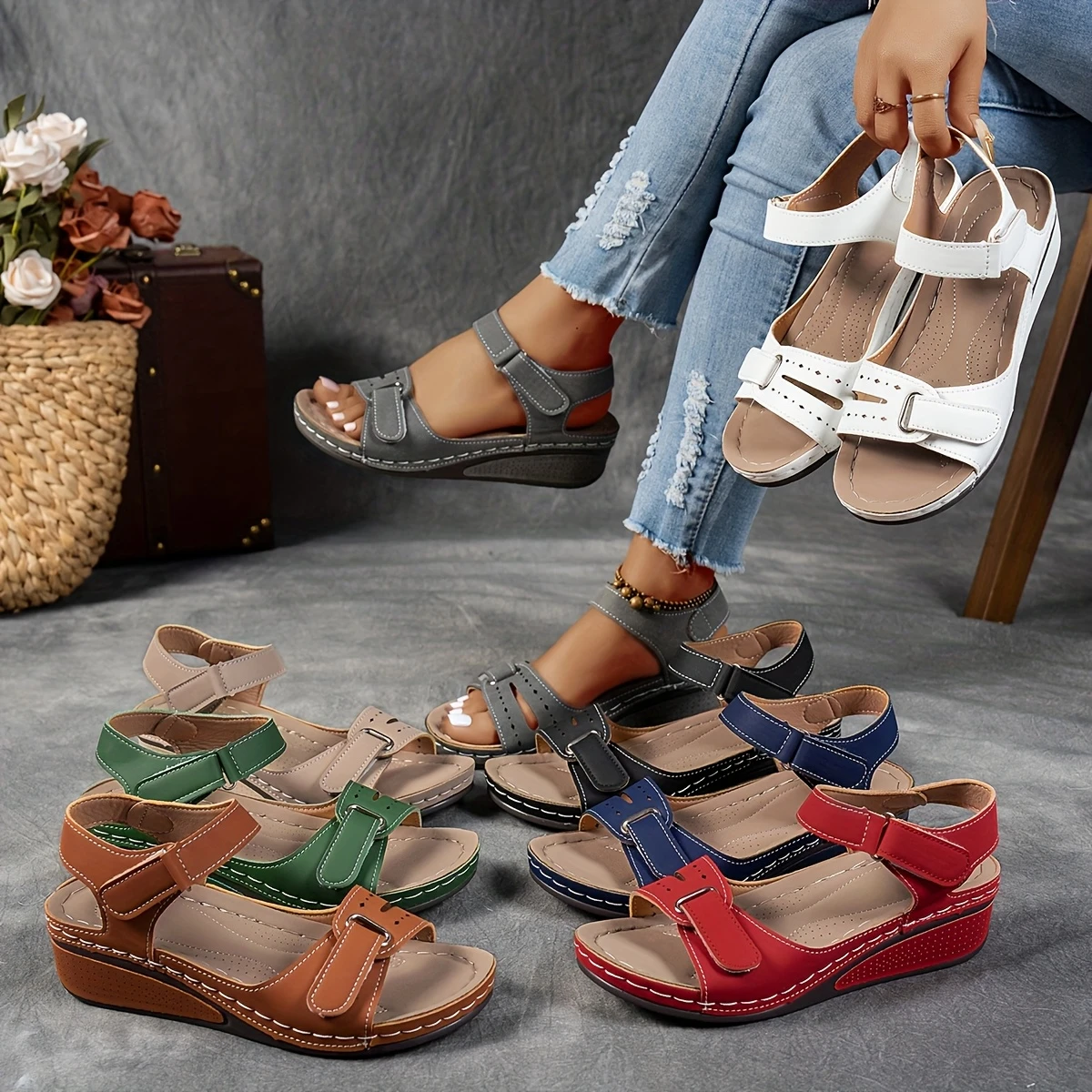 Anna-Berg | Timeless Platform Cushioned Wedge Sandals Made to Turn Heads