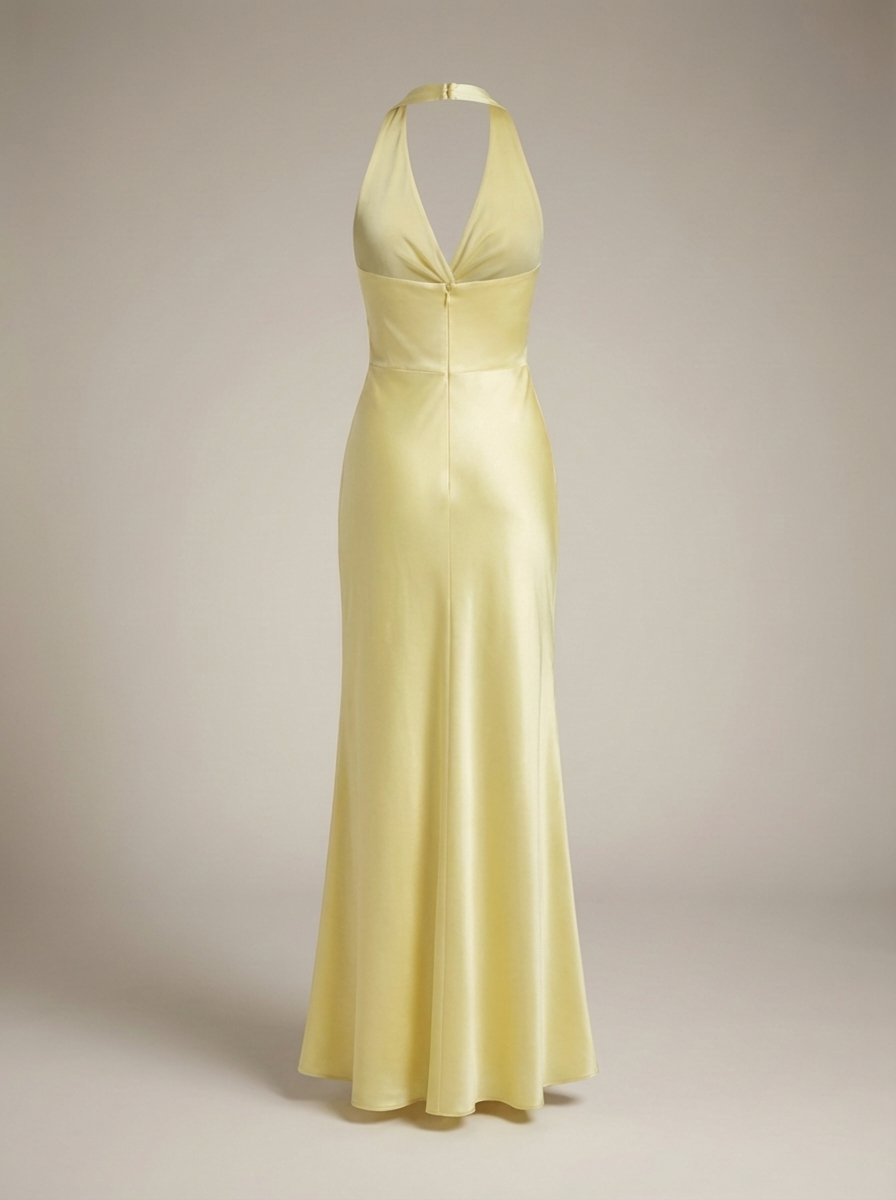 Anna-Berg | Fitted Halter Neck Elegant Formal Dress