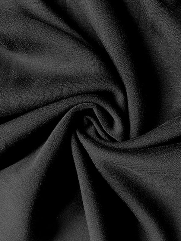 Anna-Berg | Flared Sleeves Half Pleated Split-Joint Dress