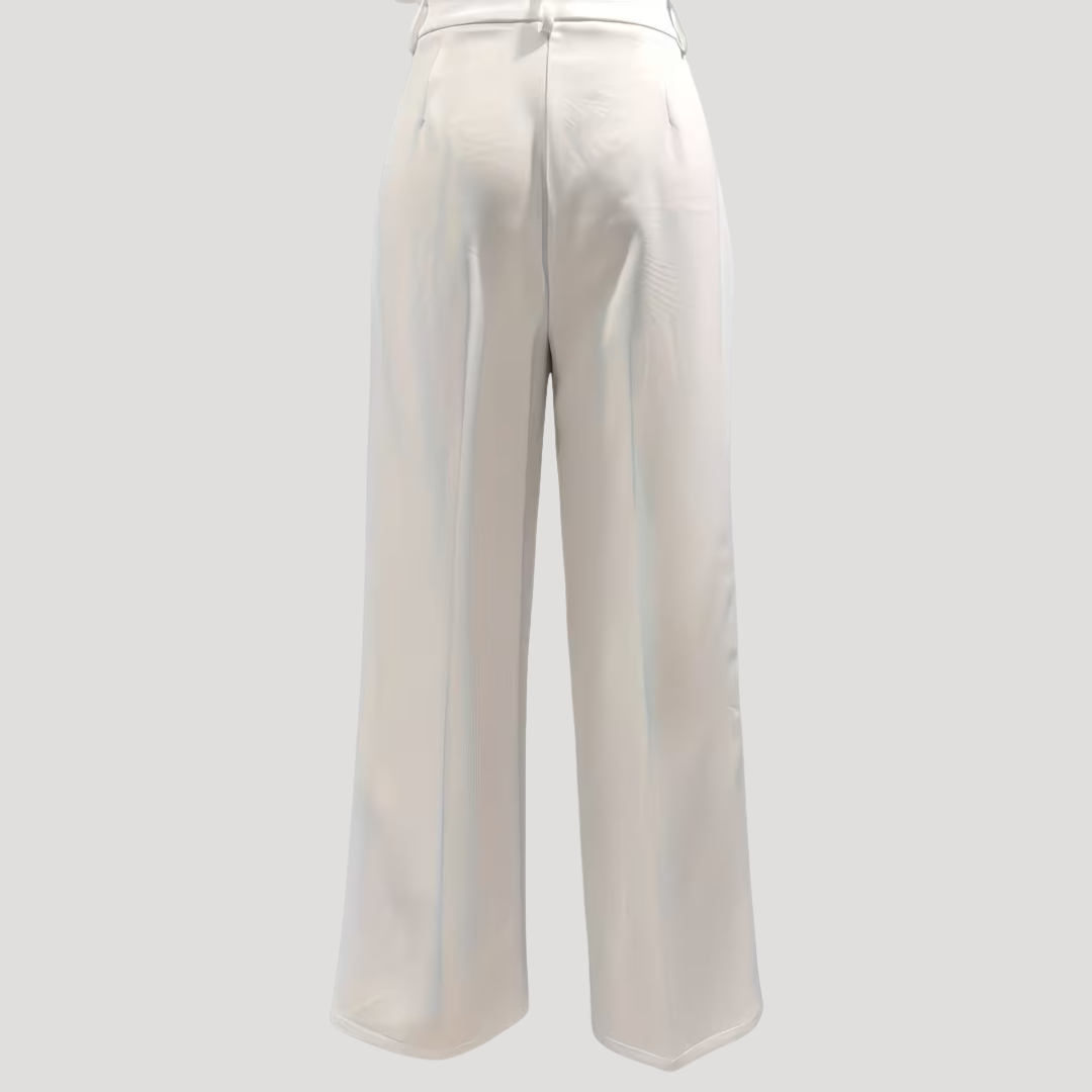 Anna-Berg | Refined High Waist Wide Leg Pants in a Flattering Cut