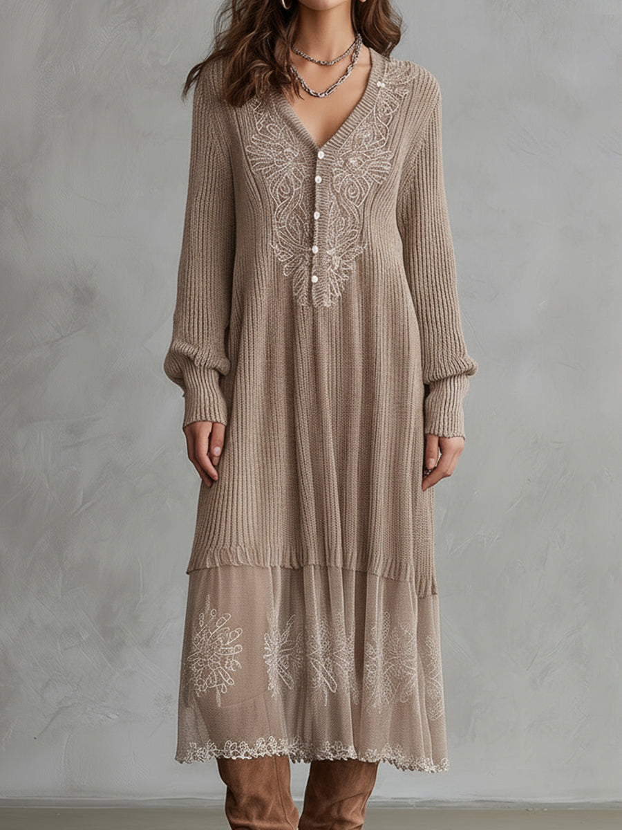 Anna-Berg | Whispered Snow Knit Dress