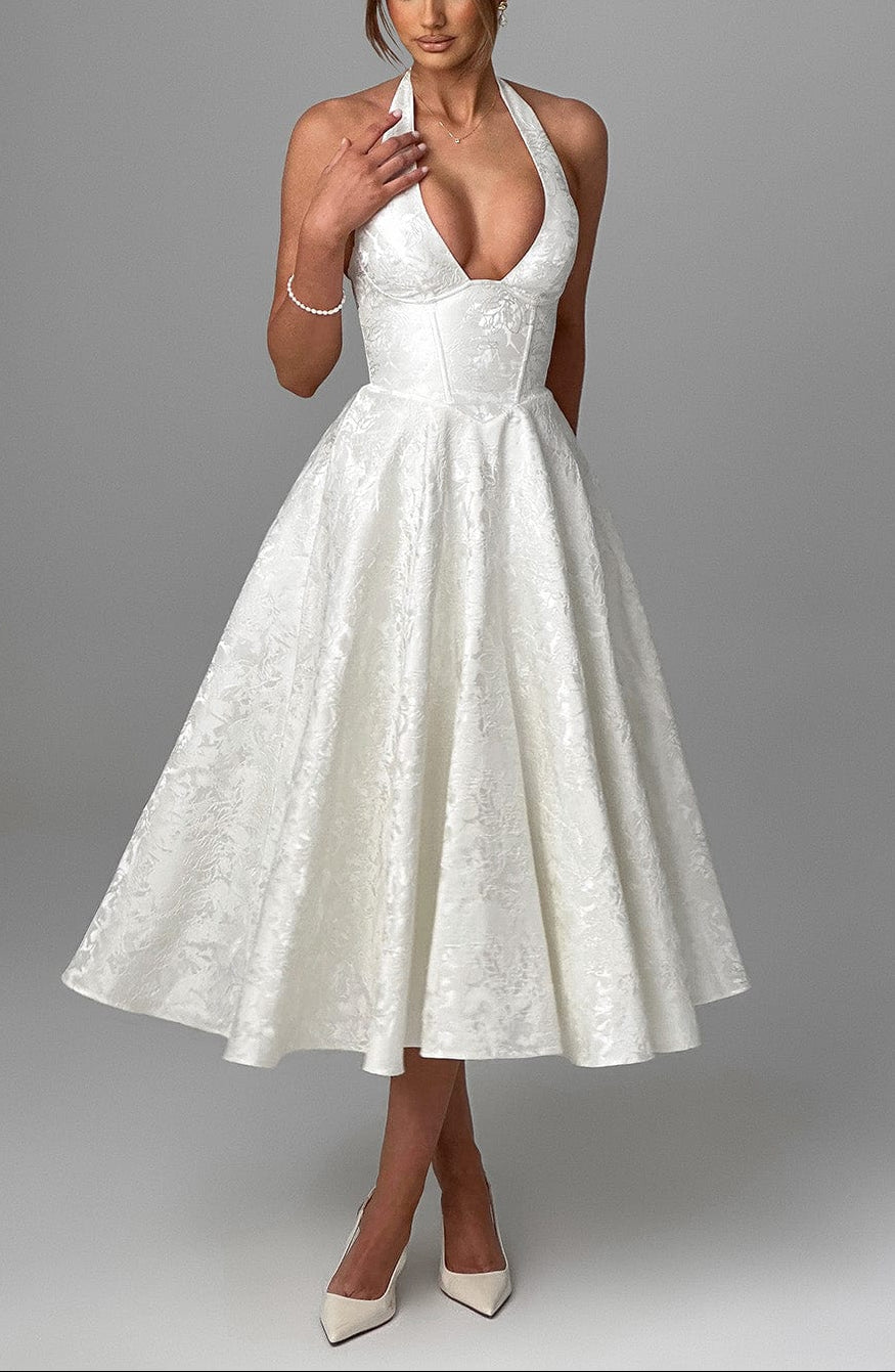 Anna-Berg | Bruna Wedding Guest Halter Dress