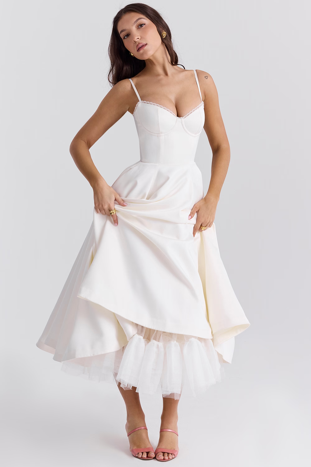 Anna-Berg | Effortless Casual Double-Layer Midi Dress For Everyday