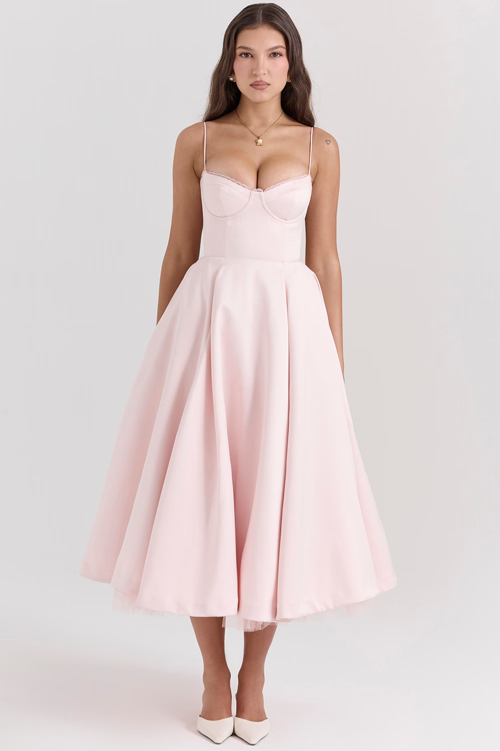 Anna-Berg | Effortless Casual Double-Layer Midi Dress For Everyday
