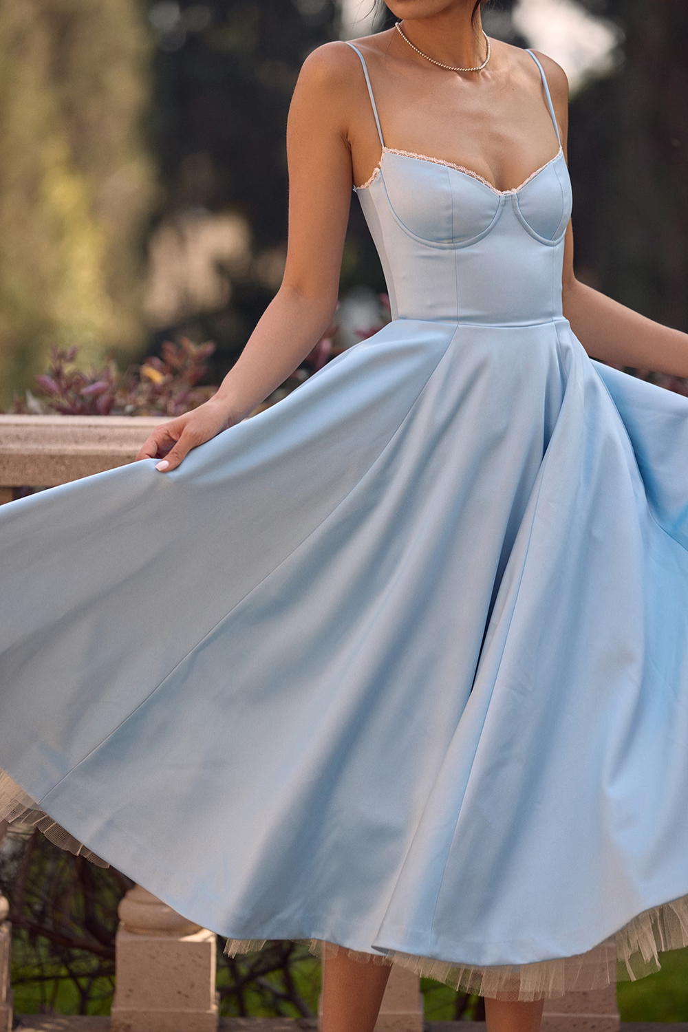 Anna-Berg | Effortless Casual Double-Layer Midi Dress For Everyday