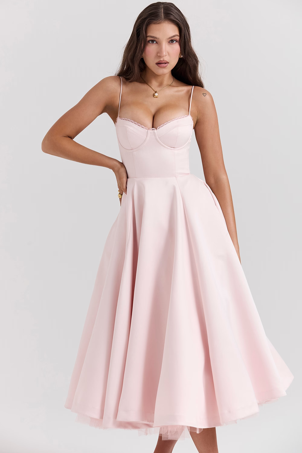 Anna-Berg | Effortless Casual Double-Layer Midi Dress For Everyday