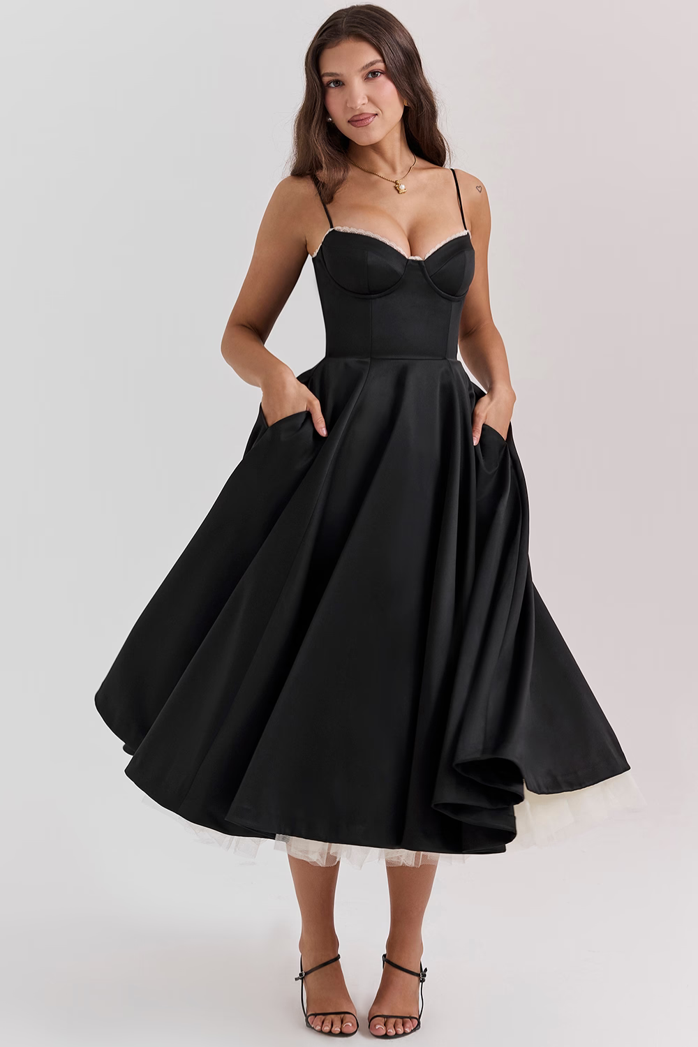 Anna-Berg | Effortless Casual Double-Layer Midi Dress For Everyday
